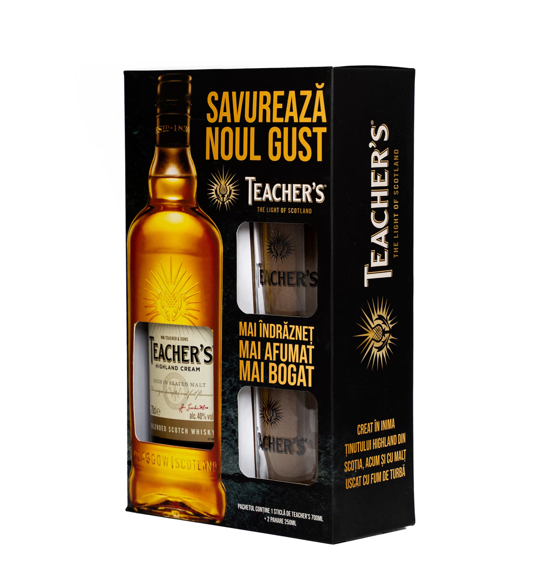 Teacher\'s Gift Set Blended Scotch Whisky 0.7L